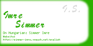 imre simmer business card